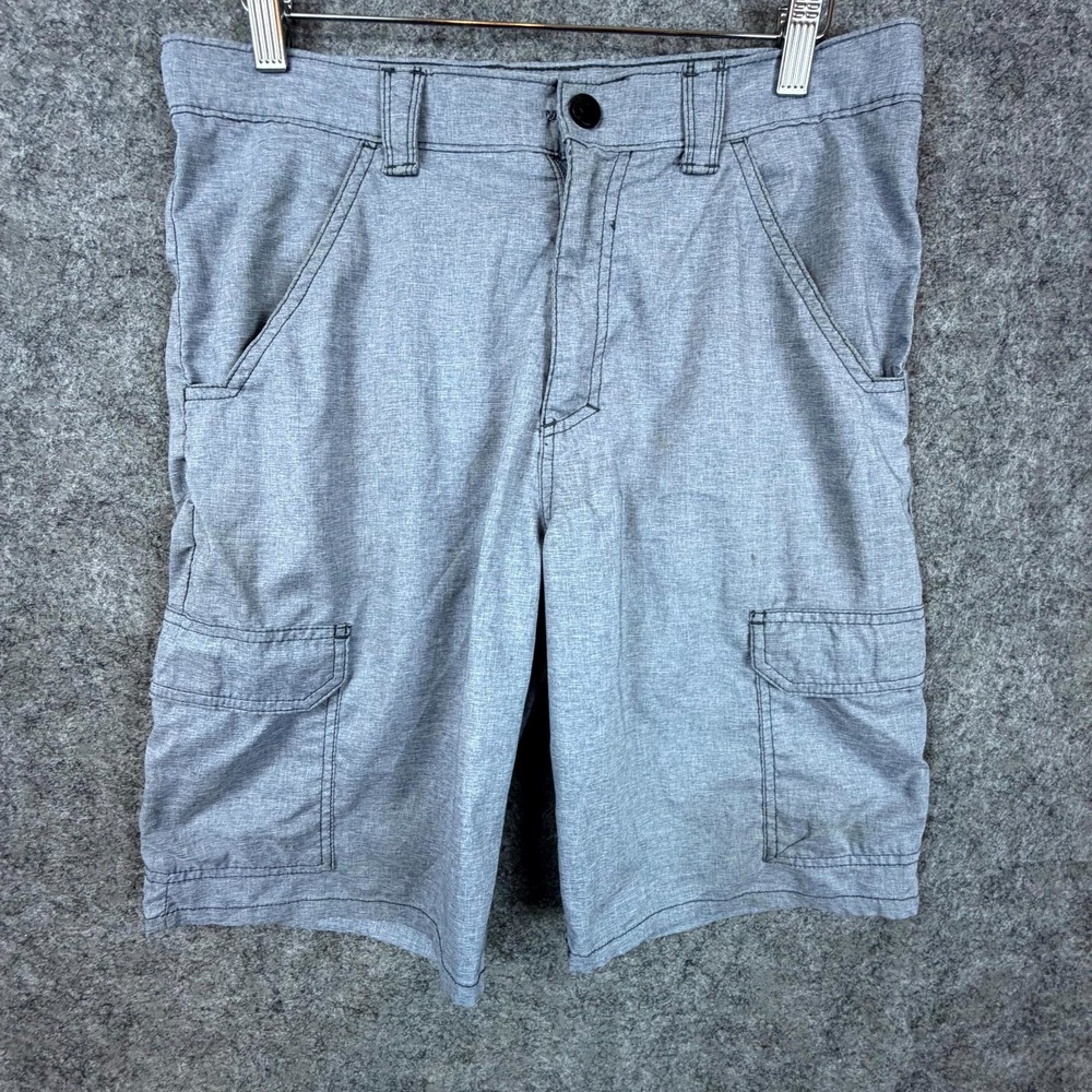 Wrangler Cargo Shorts Boys 18 Regular Dark Heather Gray Stretch Mid Rise Outdoor